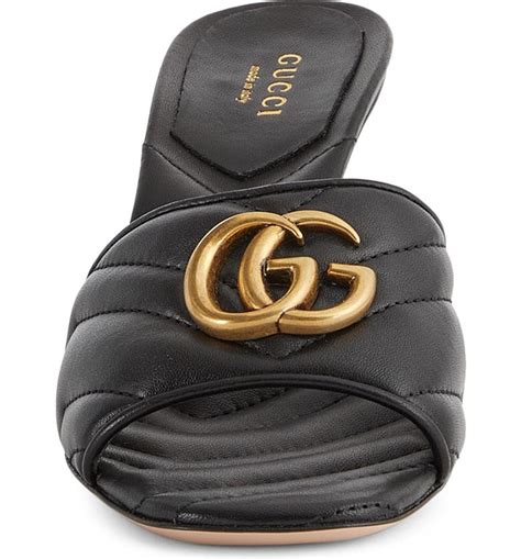 quilted slide sandal gucci|vintage Gucci slide sandals.